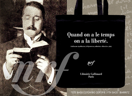 Sacs publicitaires personnalisés coton Gallimard Paris